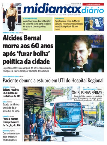 Midiamax Diário | 14 de julho de 2026 | Alcides Bernal morre aos 60 anos após ‘furar bolha’ política