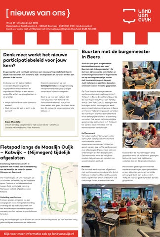 gemeente land van cuijk week 29 2026
