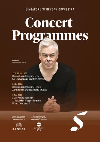Singapore Symphony Orchestra Jul-Aug 2026