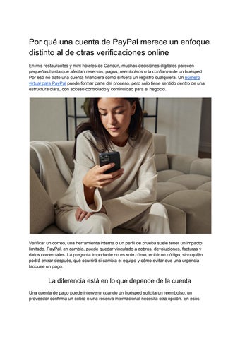 Por qué una cuenta de PayPal merece un enfoque distinto al de otras verificaciones online