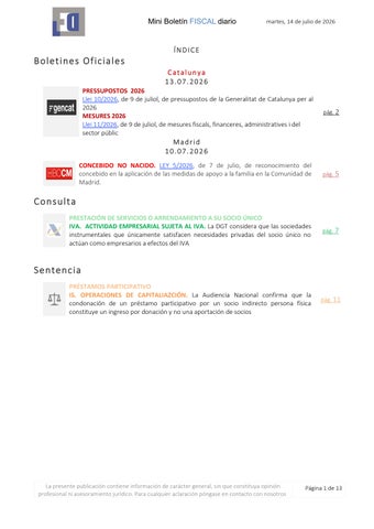 Mini Boletín FISCAL 14/07/2026 - www.gabinetedelaorden.com