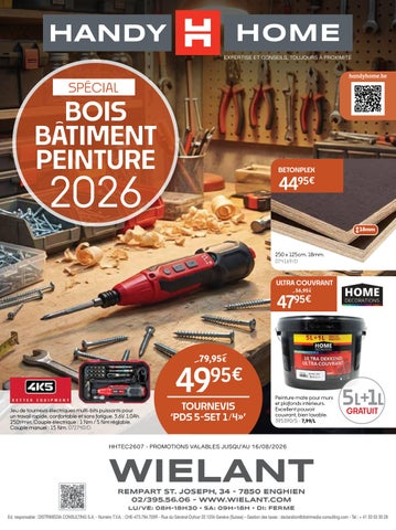 Folder HandyHome spécial bois bâtiment peinture Wielant 2026