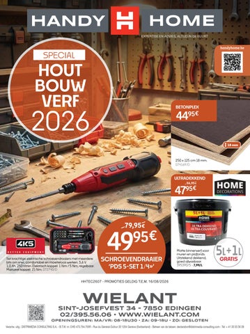 Folder HandyHome special hout bouw verf Wielant 2026