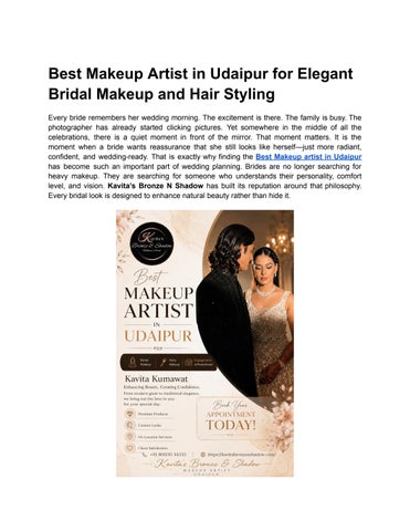 Best Makeup Artist in Udaipur Shares Bridal Secrets: Kavita's Bronze N Shadow
