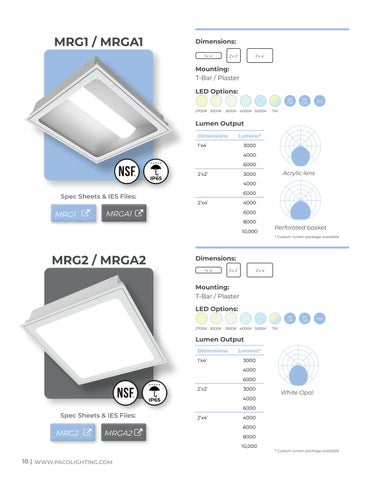 Pa-Co Lighting 灯饰目录 · Medical Specification 指南 -2026 第 10 页