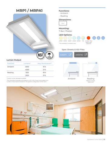 Pa-Co Lighting 灯饰目录 · Medical Specification 指南 -2026 第 15 页