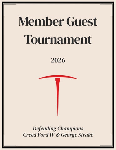 2026 Member Guest Tournament