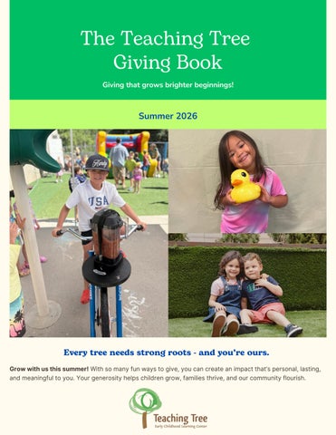Teaching Tree Giving Book - Summer 2026