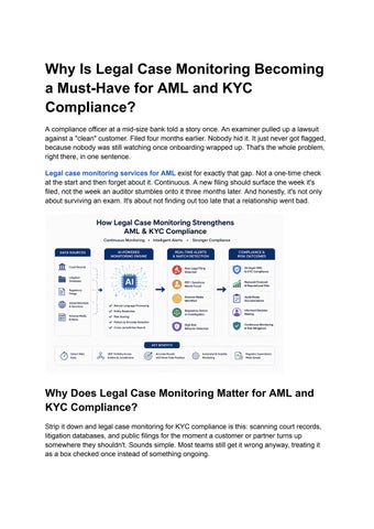 Why Is Legal Case Monitoring Becoming a Must-Have for AML and KYC Compliance