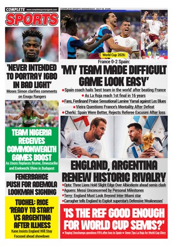 COMPLETE SPORTS - WEDNESDAY, JULY 15, 2026