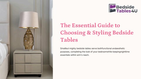 The essential guide to choosing and styling bedside tables
