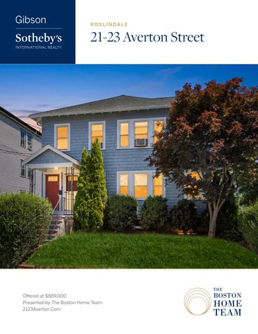 Introducing 21-23 Averton Street, Roslindale