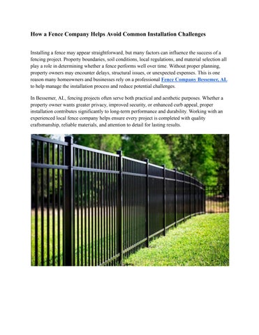 How a Fence Company Helps Avoid Common Installation Challenges (1)