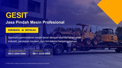 Jasa Pindah Mesin Surabaya Ke Boyolali, Tlp  0817 4778 554, GESIT..!!  