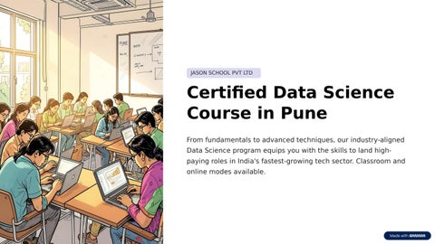 Certified Data Science Course in Pune by Jason School