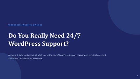 Do You Really Need 24/7 WordPress Support?