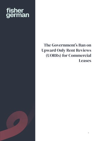 The Government's Ban on Upward Only Rent Reviews (OURRs) for Commercial Leases