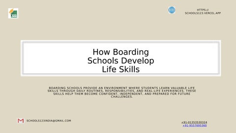 How Boarding Schools Develop Life Skills