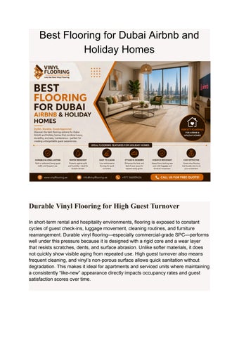 Best Flooring for Dubai Airbnb and Holiday Homes