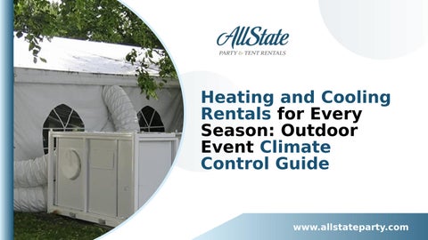 Heating and Cooling Rentals for Every Season: Outdoor Event Climate Control Guide