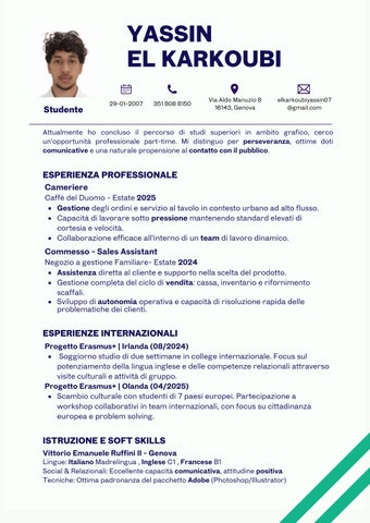 Cv + Portfolio Yassin El karkoubi