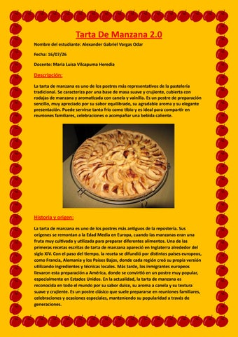 Tarta De Manzana 2.0 - Vargas Odar