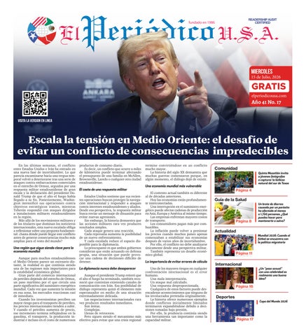 El Periódico USA, Miércoles 15 de Julio, 2026