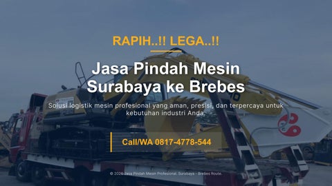 Jasa Pindah Mesin Surabaya Ke Brebes, WA  +62 817 4778 544, RAPIH..!! 