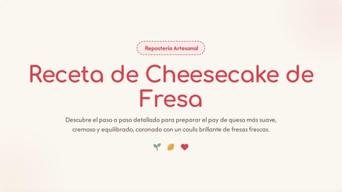 Receta del Cheesecake de Fresa