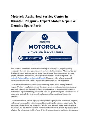motorola authorised service center in nagpur 