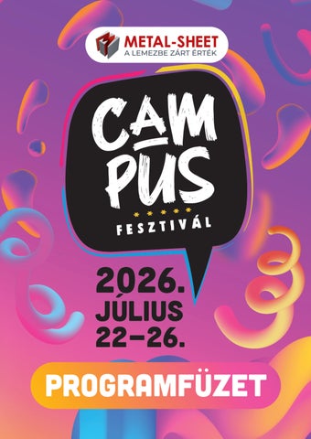Campus Fesztivál 2026 Programfüzet