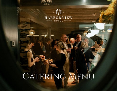 Harbor View Hotel Catering Menus