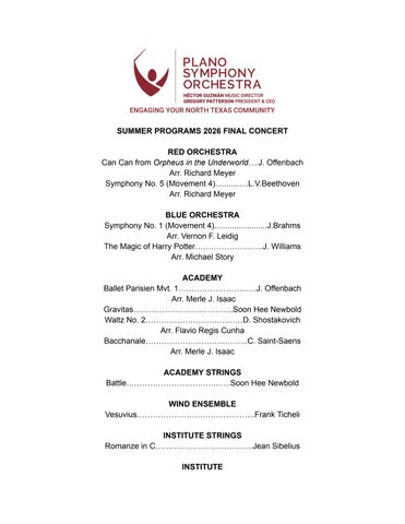 Summer Program 2026