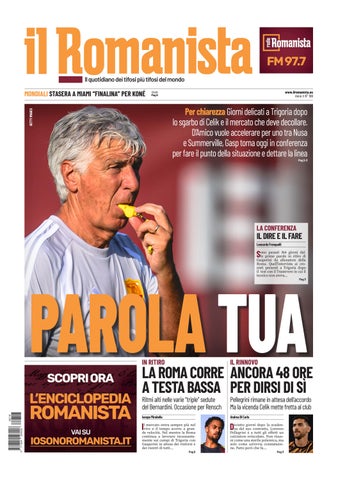 Il Romanista del 18 luglio 2026