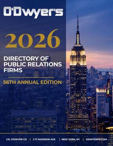 O'Dwyer's 2026 Directory of Public Relations Firms