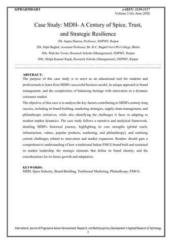 Case Study: MDH - A Century of Spice, trust and Strategic Resilience