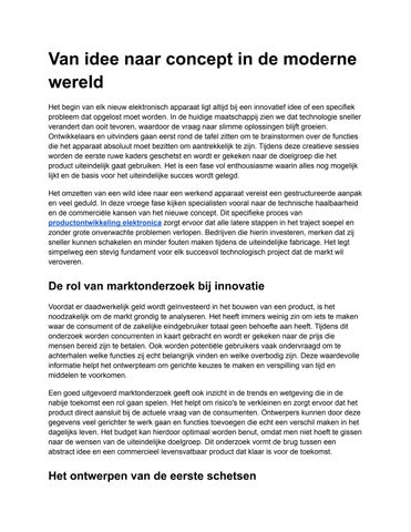 productontwikkeling elektronica