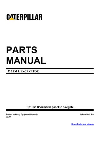 CAT Caterpillar 322 FM L Parts Manual PDF Download