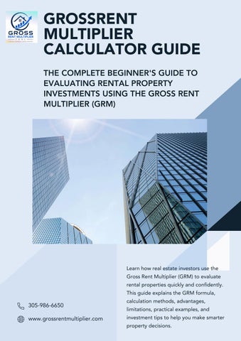 Gross Rent Multiplier Calculator Guide 1