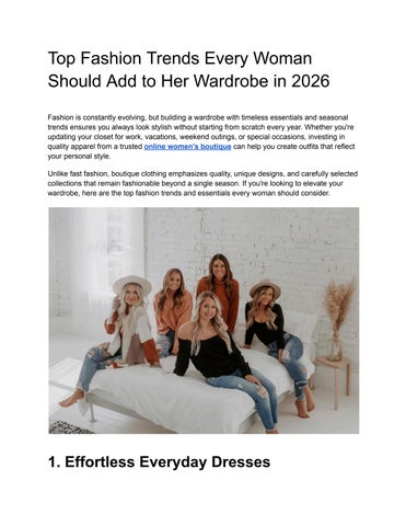 Top Fashion Trends Every Woman Should Add to Her Wardrobe in 2026