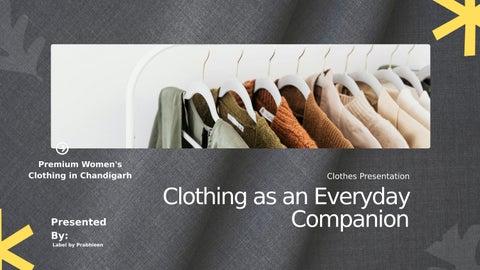 Label by Prabhleen  Premium Women's Clothing in ChandigarhGray and Yellow Modern Clothing Presentati
