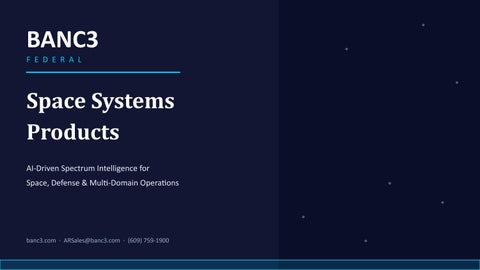 BANC3 Space Systems: SIGINT, SDR & Spectrum Surveillance Solutions