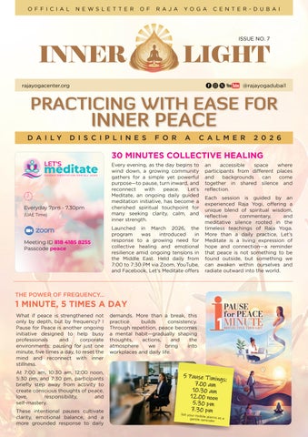 Raja Yoga Center Newsletter