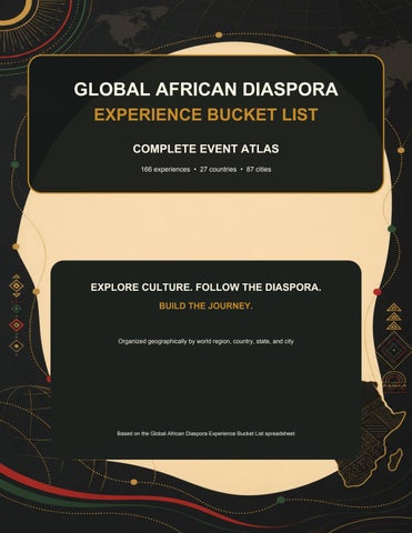 The Global African Diaspora Experience Bucket List