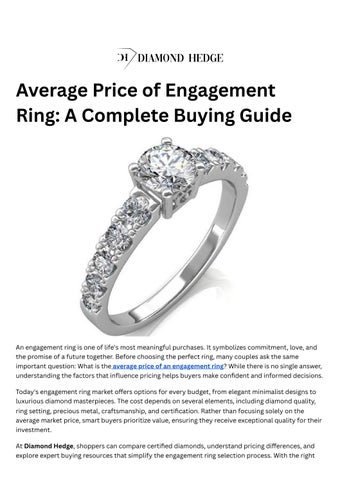 Average Price of Engagement Ring A Complete Buying Guide