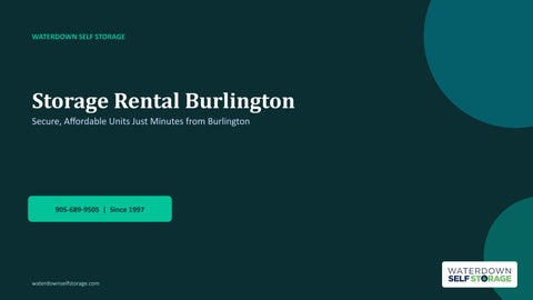 storage rental burlington _ Waterdown Self Storage 