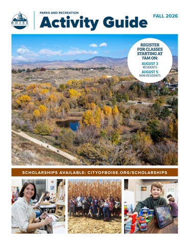 Boise Parks and Recreation Fall 2026 Activity Guide