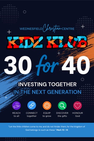 Kidz Klub 30 for 40 supporter booklet