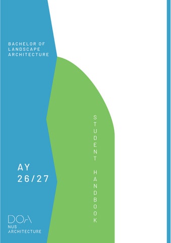 Bachelor of Arts in Landscape Architecture (BLA) Programme Handbook AY2026-27