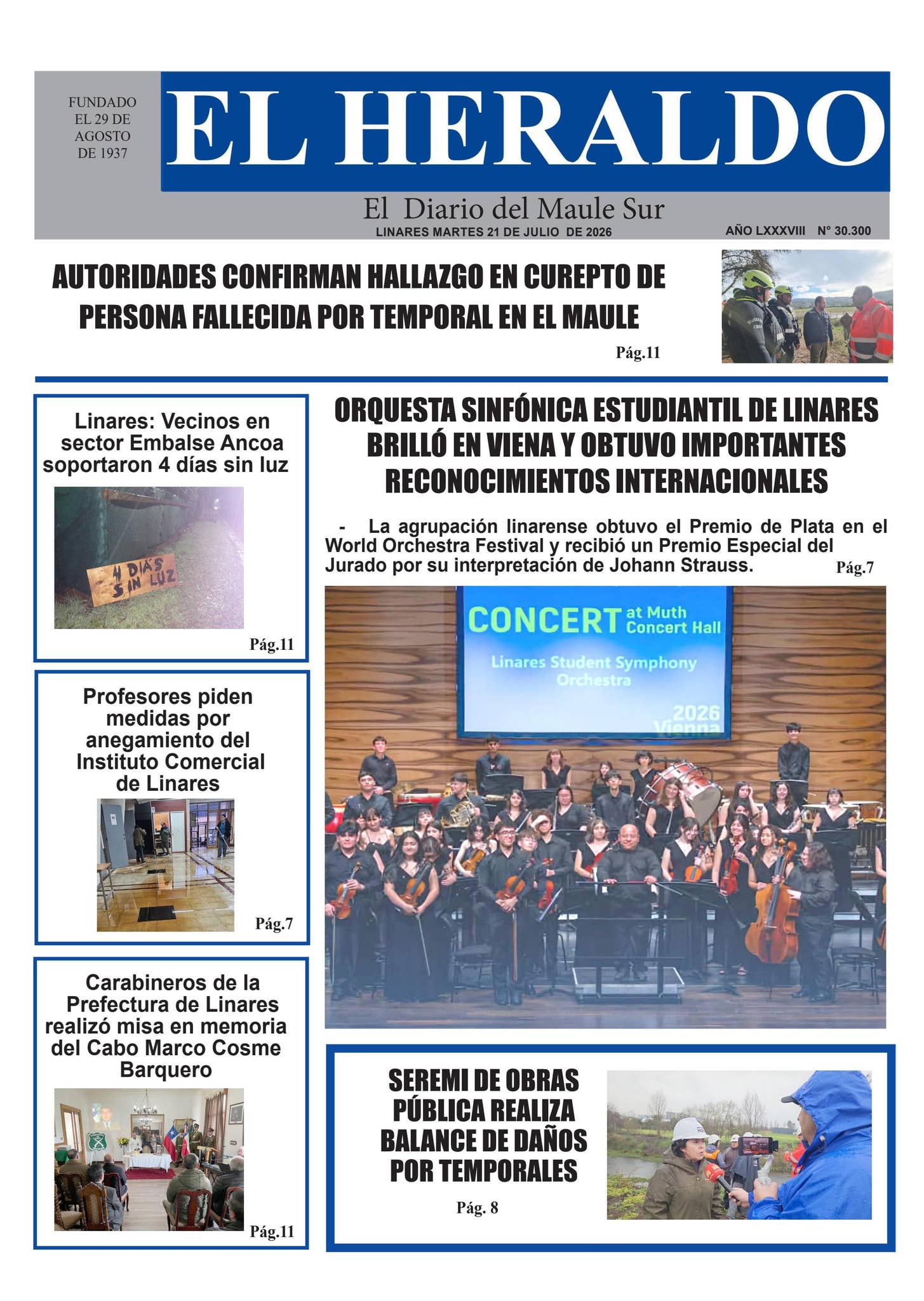 Martes 21 de julio 2026